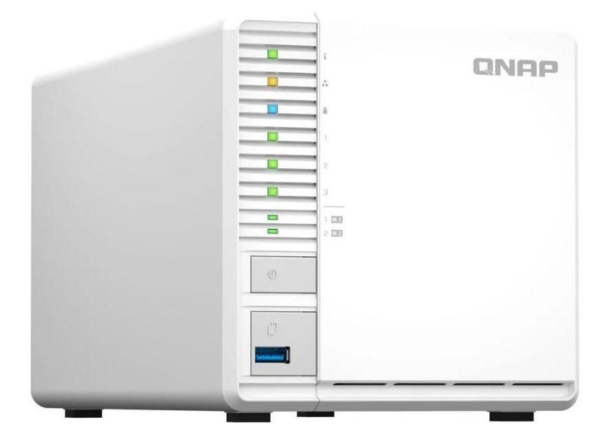 Сетевое хранилище NAS Qnap Original TS-364-8G 3-bay настольный без дисков, белый