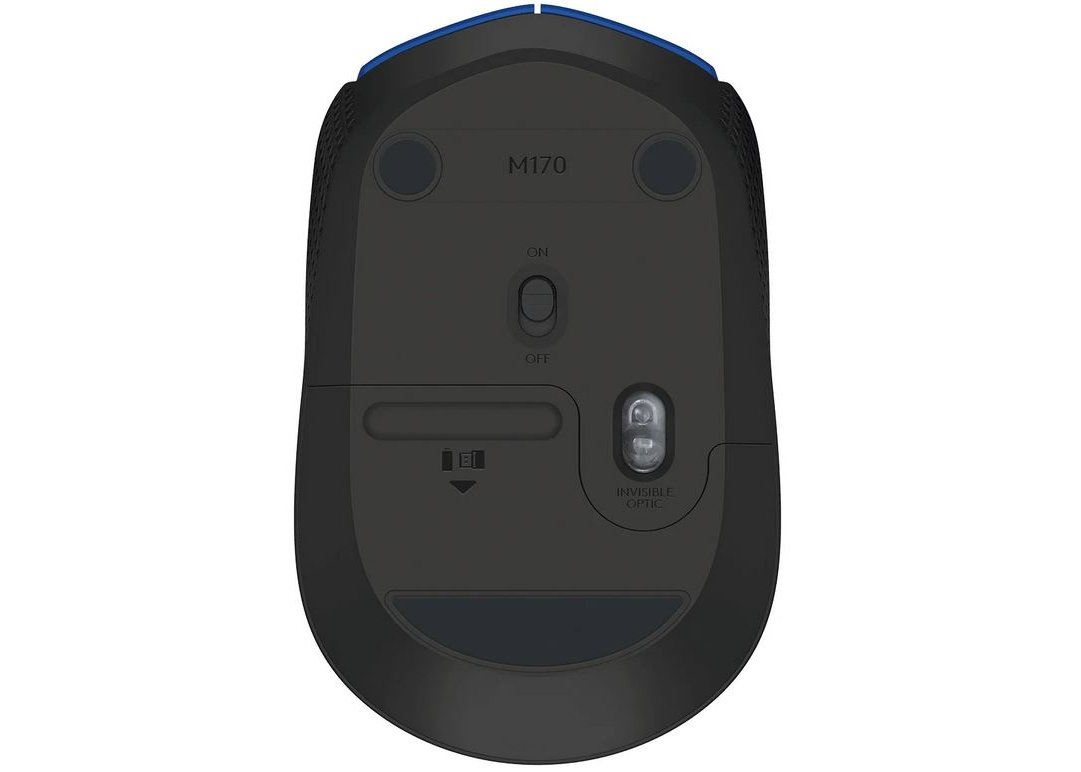 Мышь Logitech M170 беспроводная оптическая USB сине-черный [910-004647]
