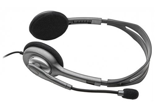 Гарнитура Logitech Headset H111 Stereo [981-000593] с регулятором громкости черный