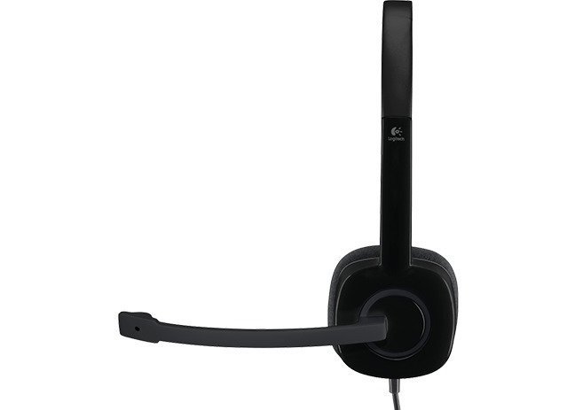 Гарнитура Logitech Headset H151 Stereo (981-000589) с регулятором громкости, черный