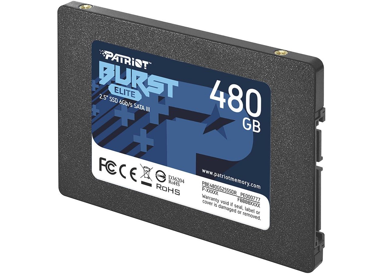 SSD накопитель Patriot 480Гб Burst Elite PBE480GS25SSDR 2.5