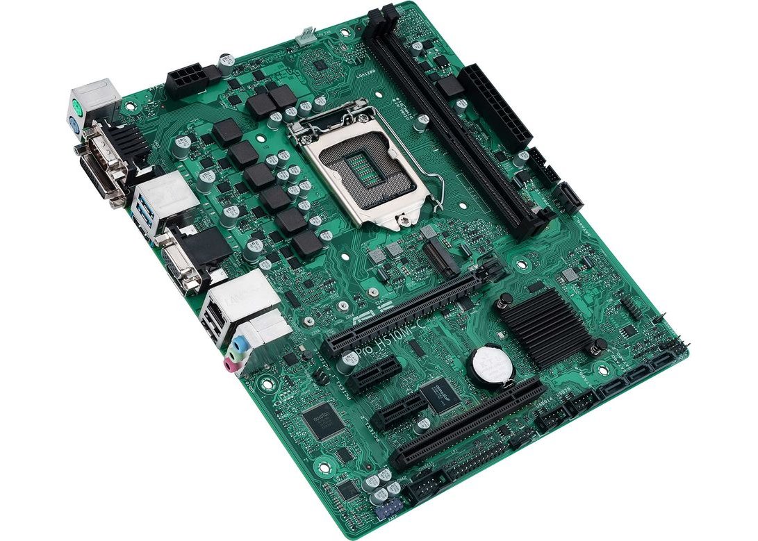 Материнская плата Asus PRO H510M-C/CSM H510/ 2xDDR4/ M.2/ SATAIII/ PCI-E/ PCI/ D-Sub/ DVI/ HDMI/ DP/ 1Гбит LAN/ USB3.2/ COM Socket 1200 mATX