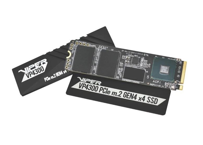 SSD накопитель Patriot 1000Гб Viper VP4300 VP4300-1TBM28H M.2 2280 PCI-E x4 NVMe