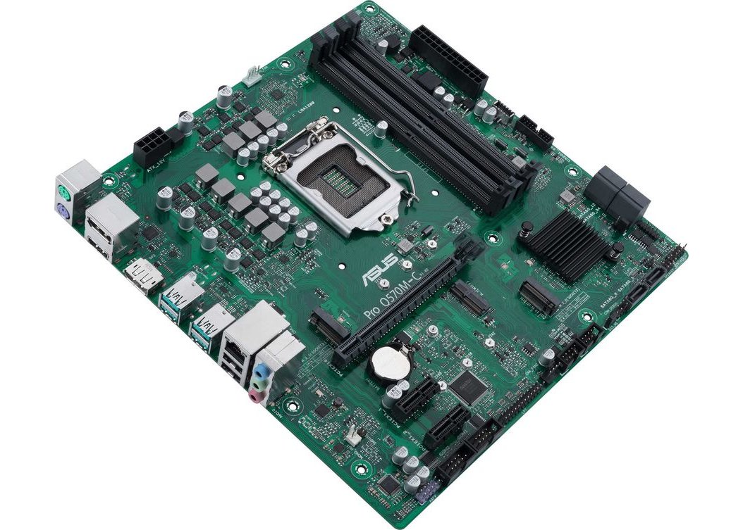 Материнская плата Asus PRO Q570M-C/CSM Q570/ 4xDDR4/ M.2/ SATAIII/ PCI-E/ PCI/ HDMI/ 2xDP/ 1Гбит LAN/ USB3.2 LGA 1200 mATX