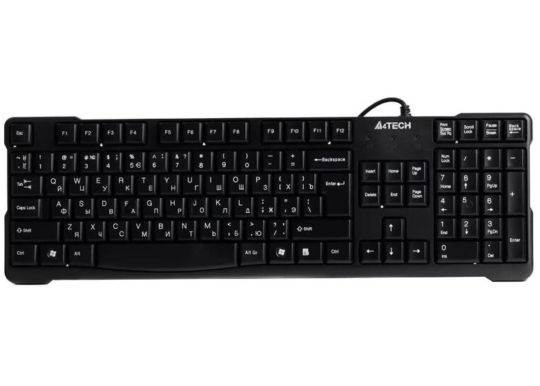 Клавиатура A4Tech KR-750 USB черный