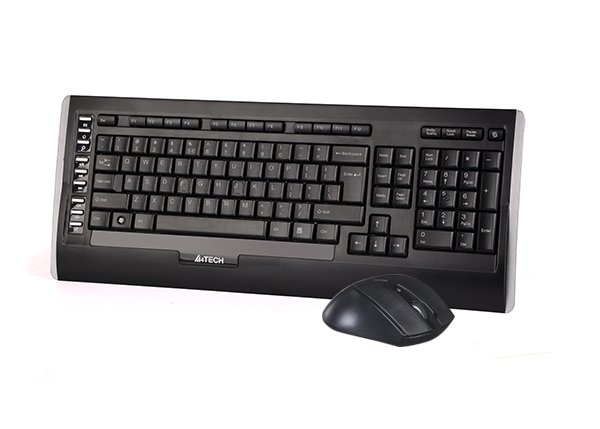 Комплект A4Tech 9300F Wireless Desktop клавиатура+мышь/ беспроводная USB черный