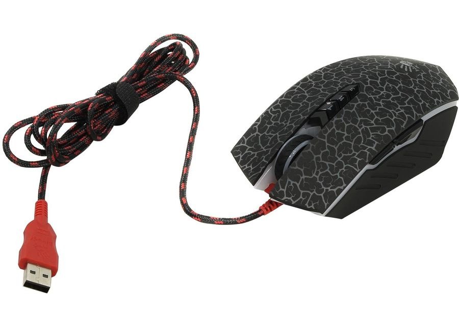 Мышь A4Tech Bloody A70 игровая оптическая USB черный с рисунком