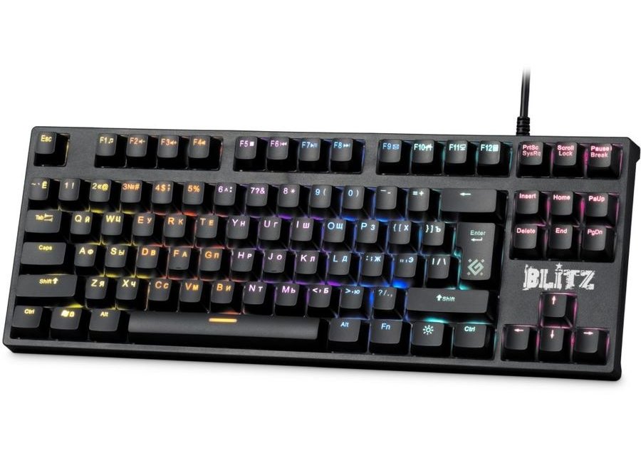 Клавиатура Defender Blitz GK-240L механическая с подсветкой USB черный