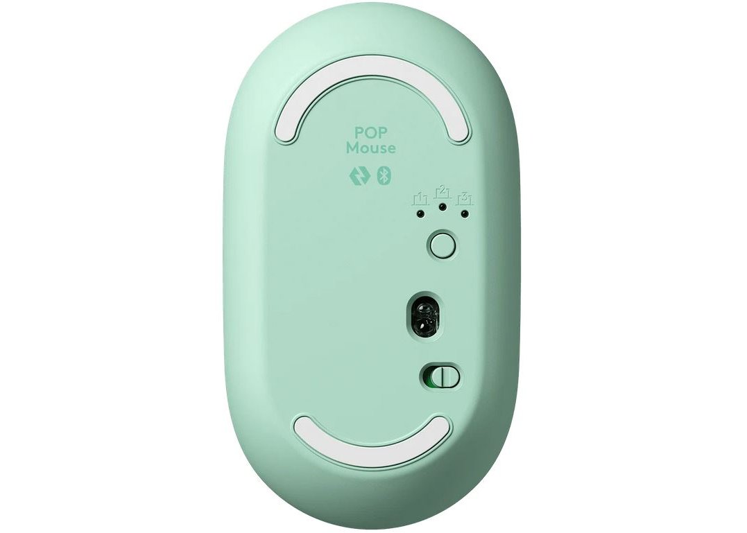 Мышь Logitech POP Mouse with emoji беспроводная Bluetooth оптическая USB фиолетово-зеленый [910-006547]
