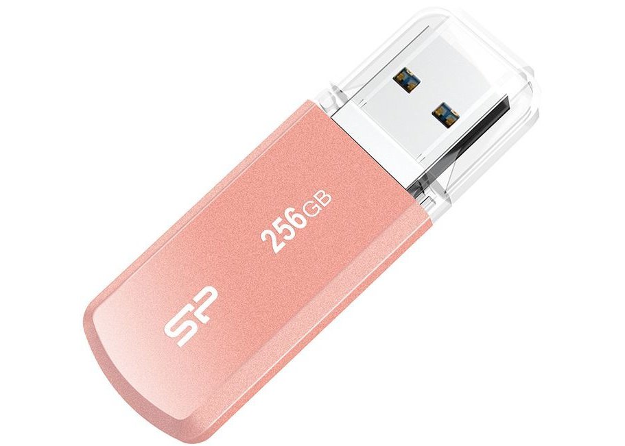 Флешка USB Silicon Power 256Гб Helios 202 (SP256GBUF3202V1P) USB 3.2 Gen 1 розовое золото