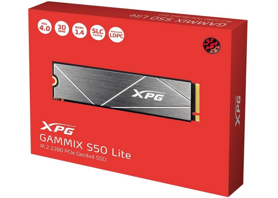 SSD накопитель ADATA 512Гб  XPG Gammix S50 Lite AGAMMIXS50L-512G-CS M.2 2280 PCI-E 4.0 x4 NVMe