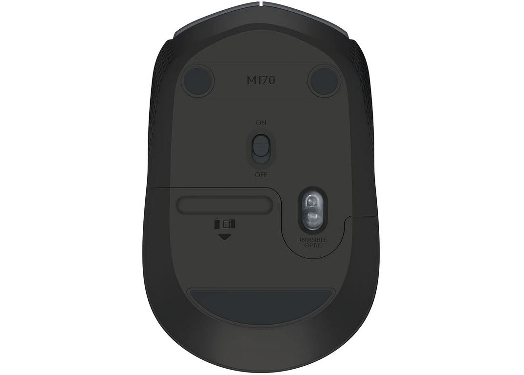 Мышь Logitech M170 беспроводная оптическая USB серо-черный [910-004646/910-004658]