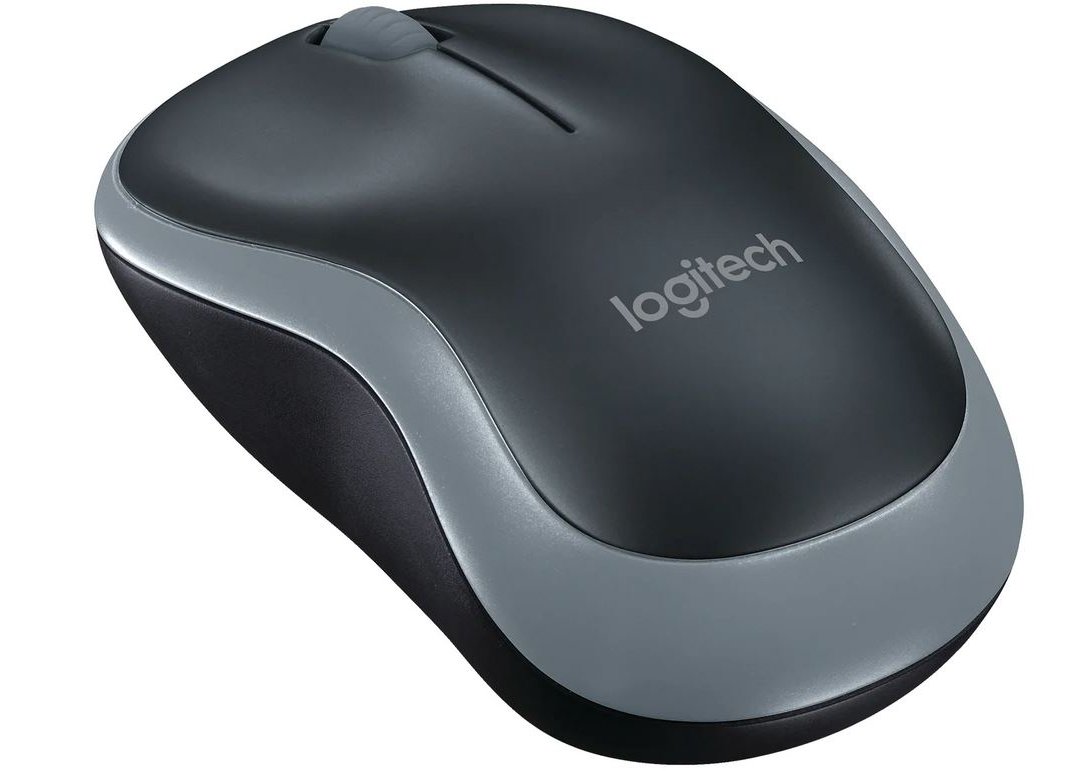 Мышь Logitech M185 беспроводная оптическая USB серо-черный [910-002235]