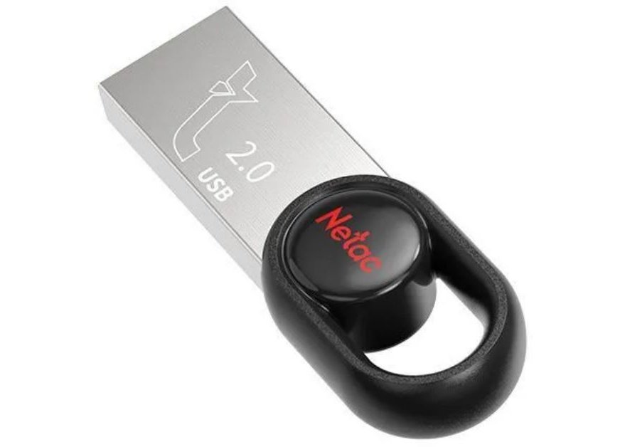 Флешка USB Netac 64Гб UM2 USB2.0 серебристо-черный